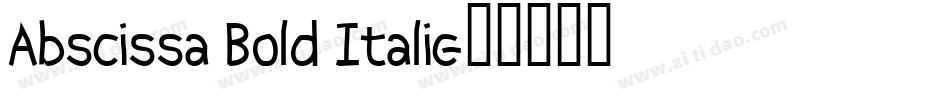 Abscissa Bold Italic字体转换